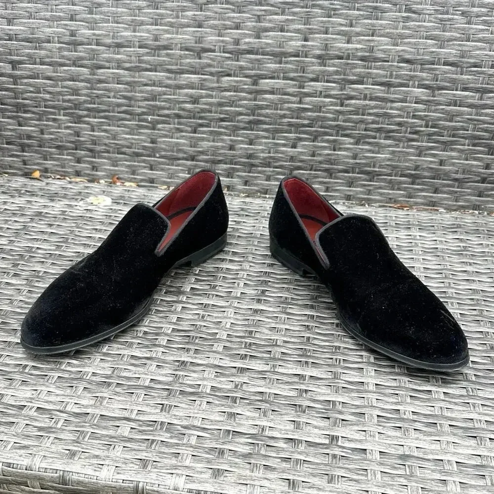 MAGNANNI Men's‎ Jareth Velvet Venetian Loafers Size 8 Black